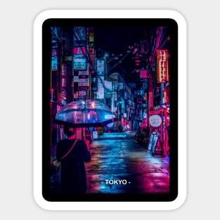 Tokyo Street Neon Synthwave Sticker